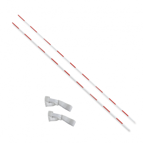 Conjunto de Antenas de Vôlei Oficial em Fibra de Vidro com Suporte