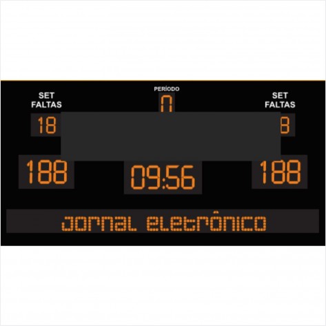 Placar eletrônico completo com Jornal Eletrônico - Modelo 04