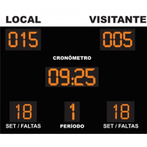 Placar Eletrônico Poliesportivo - Modelo 04