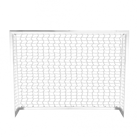Trave de futsal modelo MONOBLOCO desmontável medindo 3,00m x 2,00m com Rede em fio 4mm 100% nylon com proteção UV