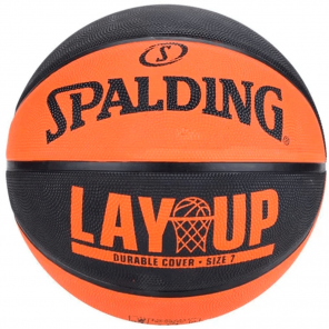 Bola de Basquete Spalding - Lay Up - Laranja e Preto