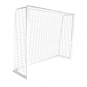 Trave de futsal modelo MONOBLOCO desmontável medindo 3,00m x 2,00m com Rede em fio 4mm 100% nylon com proteção UV